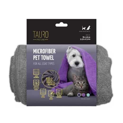 Tauro Pro Line mikrokuitupyyhe 80x120cm,