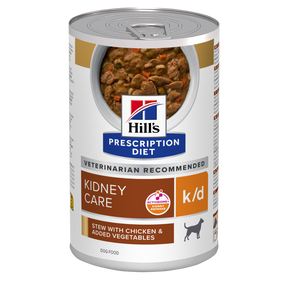 Hill's k/d Kidney Care with Chicken & Vegetables muhennos koiralle 354 g MAISTELUPAKKAUS