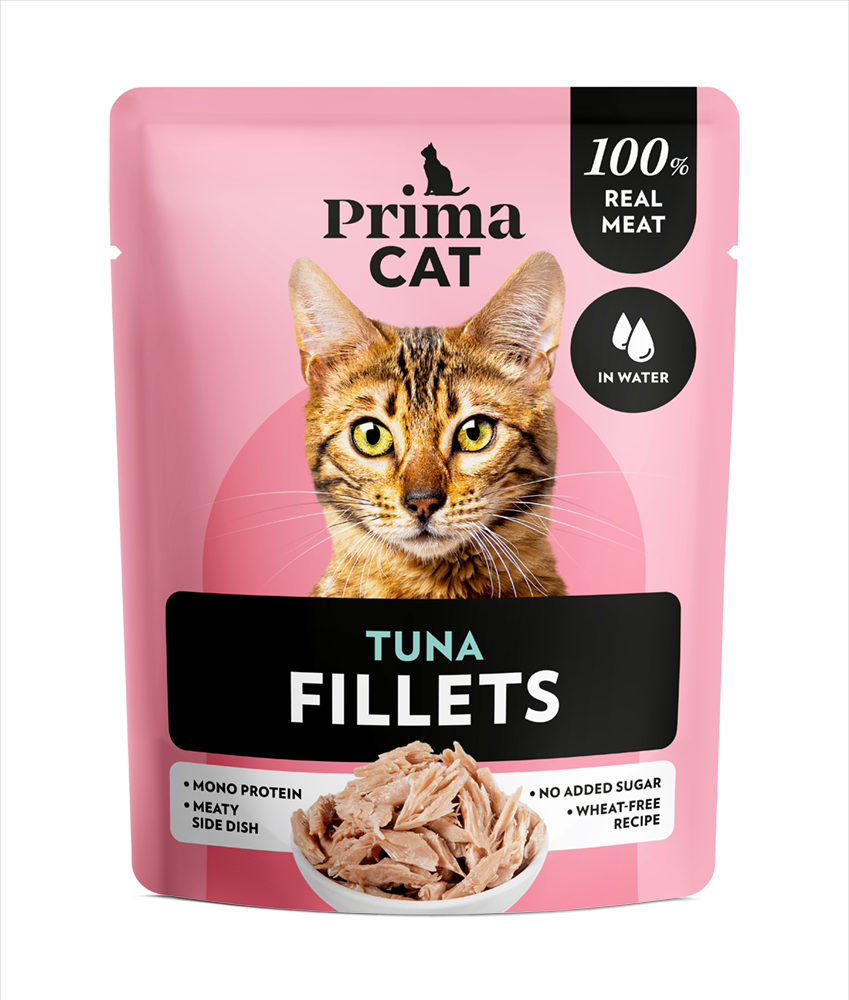 PrimaCat Fillets Tonnikalaa vedessä kissoille 50 g MAISTELUPAKKAUS