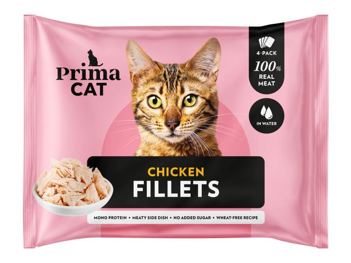 PrimaCat Fillets Kanaa vedessä kissoille 4 x 50 g