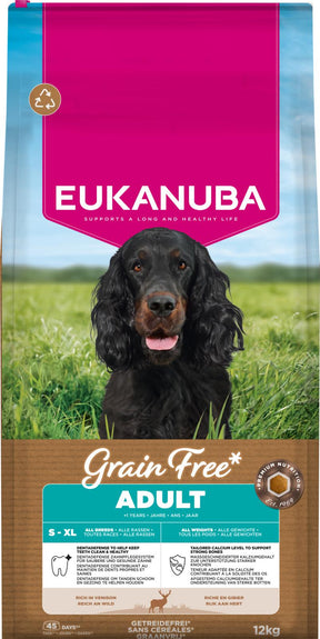 Eukanuba Adult All Breed Grain Free Venison koiran kuivaruoka