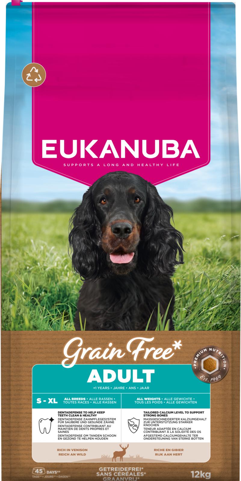 Eukanuba Adult All Breed Grain Free Venison koiran kuivaruoka