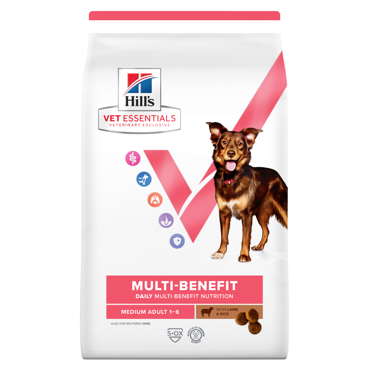 Hill's Vet Essentials Multi-Benefit Medium Adult with Lamb & Rice koiralle 10 kg