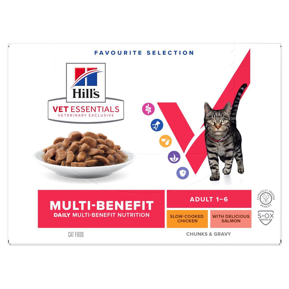 Hill's Vet Essentials Multi-Benefit Adult Chicken & with Salmon kissalle 12 x 85 g