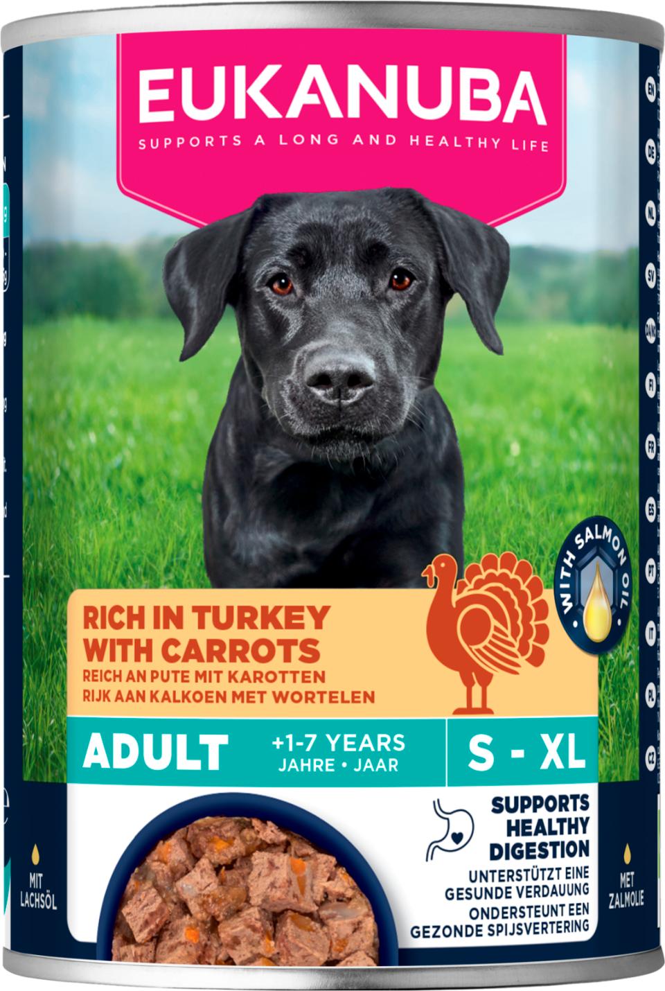 Eukanuba wet food adult turkey with carrots koiralle 400 g