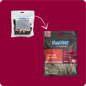 RAUH! Cold-dried Tripe Sticks - Kylmäkuivatut mahatikut 100 g