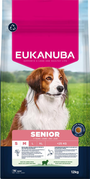 Eukanuba Senior Small/Medium Lamb & Rice koiran kuivaruoka