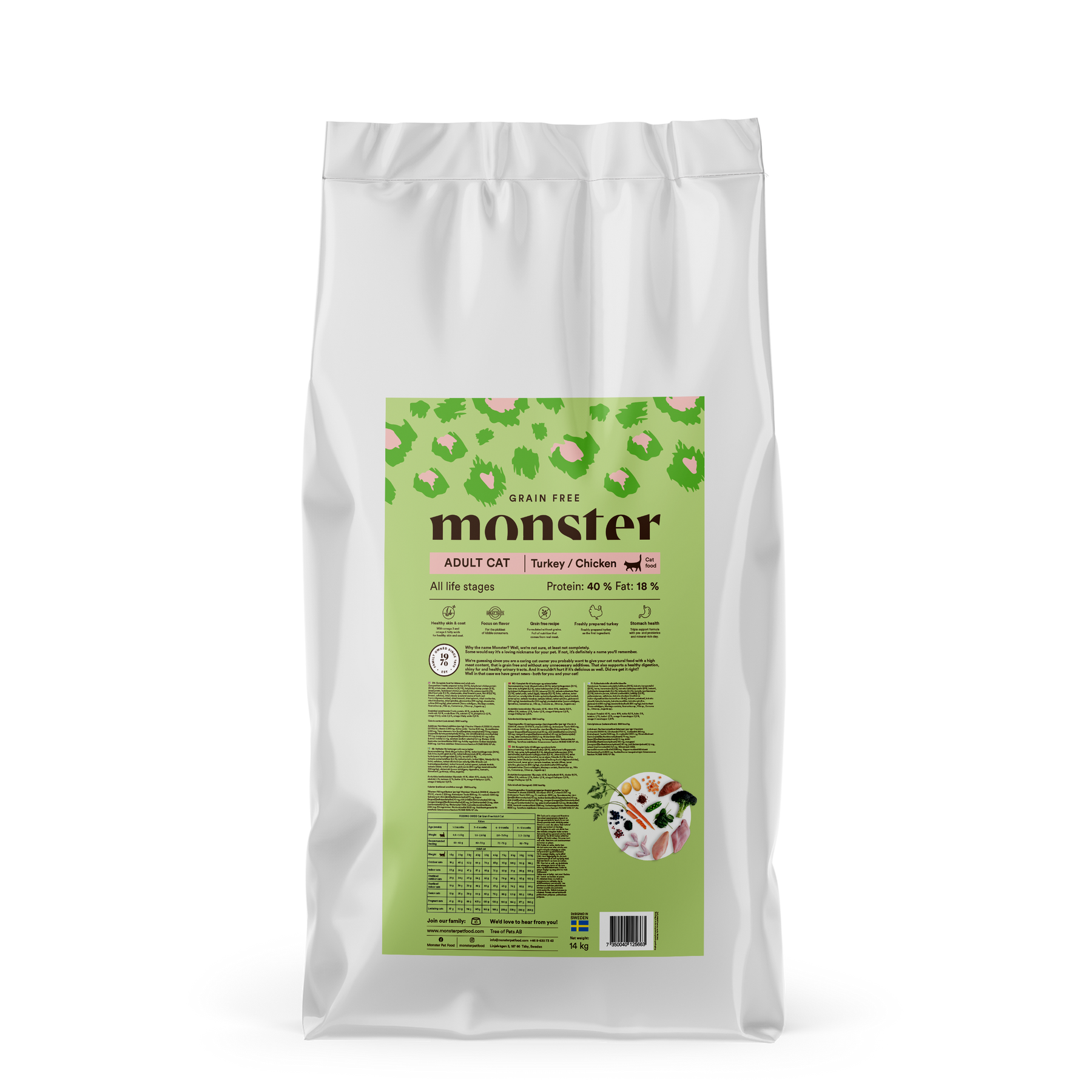 Monster Cat Grain Free Adult Turkey-Chicken kissalle