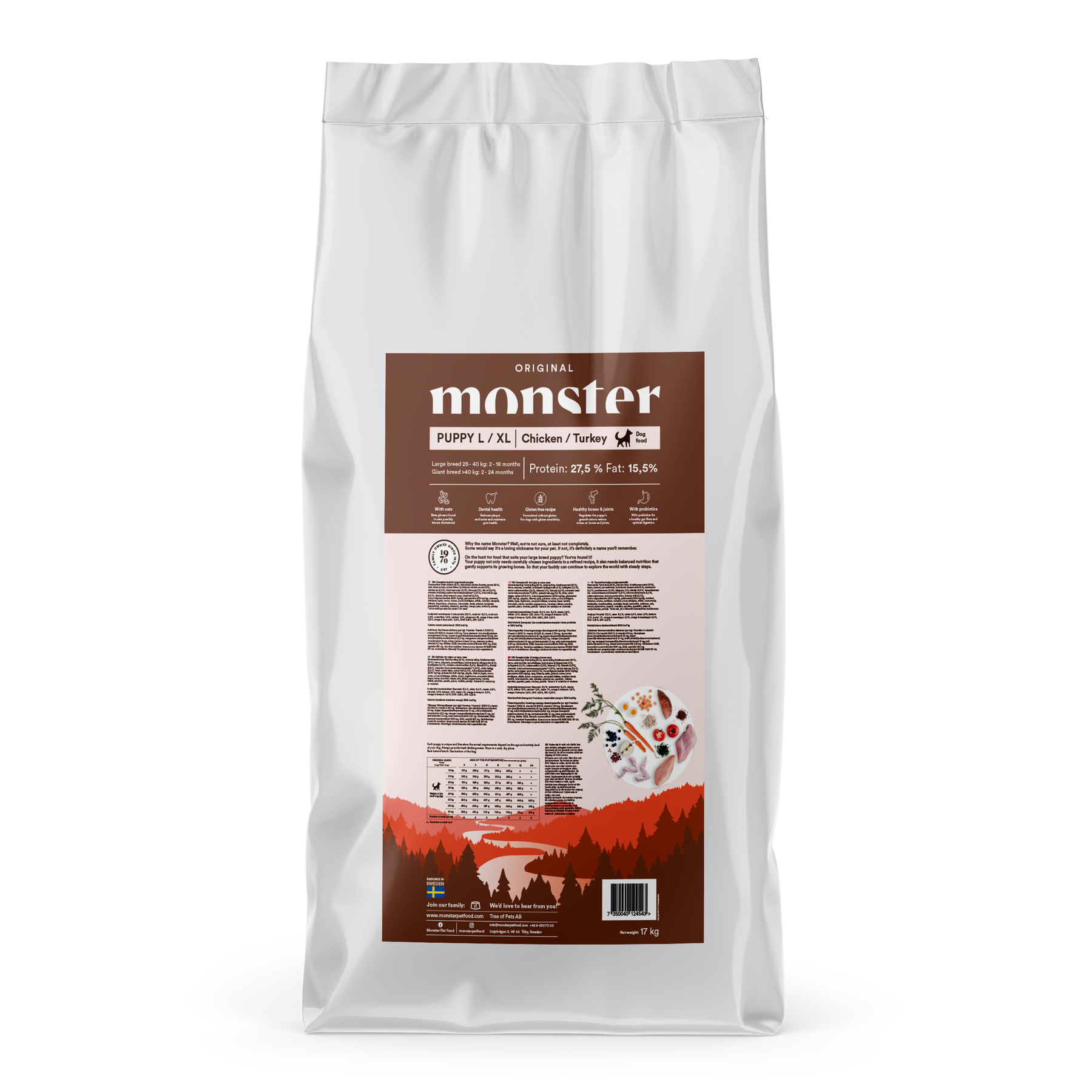 Monster Dog Original Puppy L/XL Chicken-Turkey koiralle