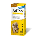 AdTab 56 mg 3 fol purutabletti koiralle (1,3–2,5 kg)