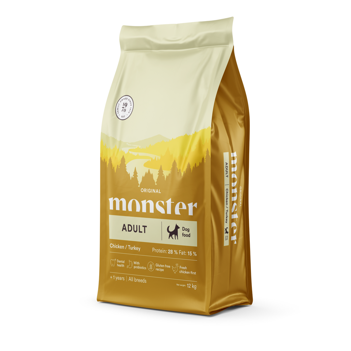 Monster Dog Original Adult Chicken-Turkey koiralle