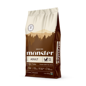 Monster Dog Grain Free Adult All Breed Chicken-Turkey koiralle