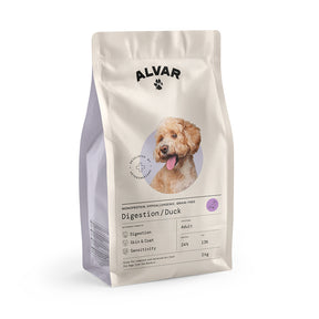 Alvar Pet Digestion/Duck koiran kuivaruoka 2 x 7 kg SÄÄSTÖPAKKAUS