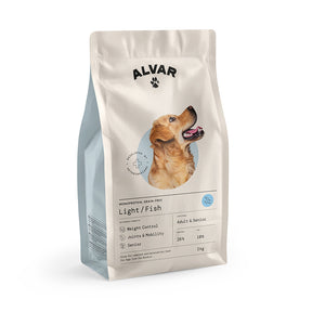 Alvar Pet Light/Fish koiran kuivaruoka 2 x 7 kg SÄÄSTÖPAKKAUS