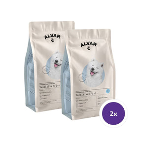 Alvar Pet Sensitive/Fish koiran kuivaruoka 2 x 7 kg SÄÄSTÖPAKKAUS