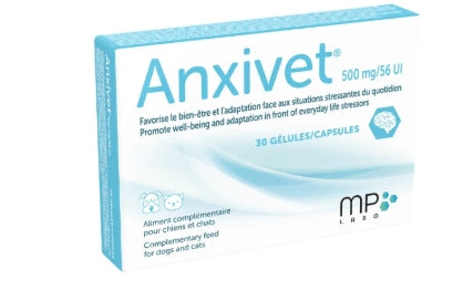 MP Labo Anxivet 500 mg/ 56 UI, koiralle ja kissalle 30 kapselia