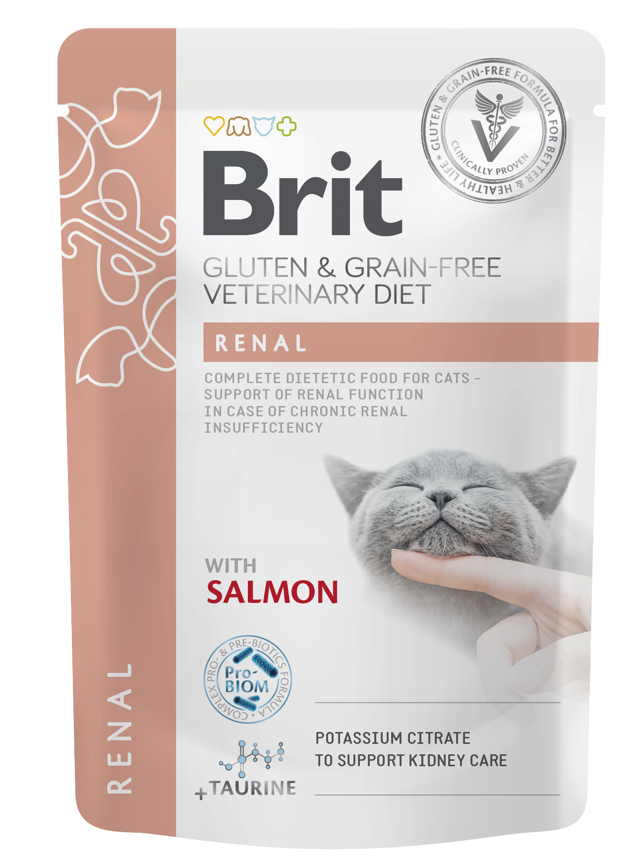 Brit Veterinary Diet Pouch Renal with Salmon kissalle 12 x 85 g