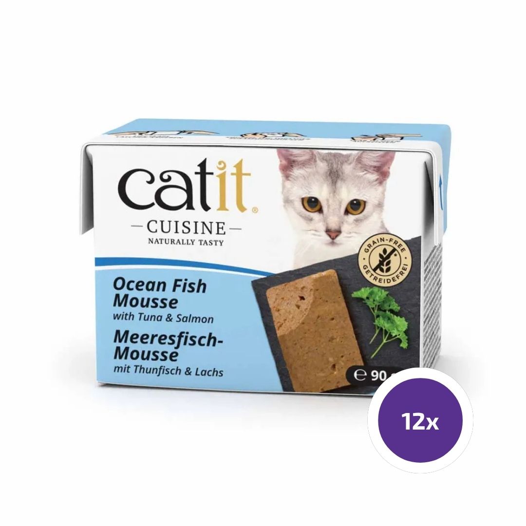 Catit Cuisine Mousse Tuna & Salmon kissalle 12 x 90 g SÄÄSTÖPAKKAUS