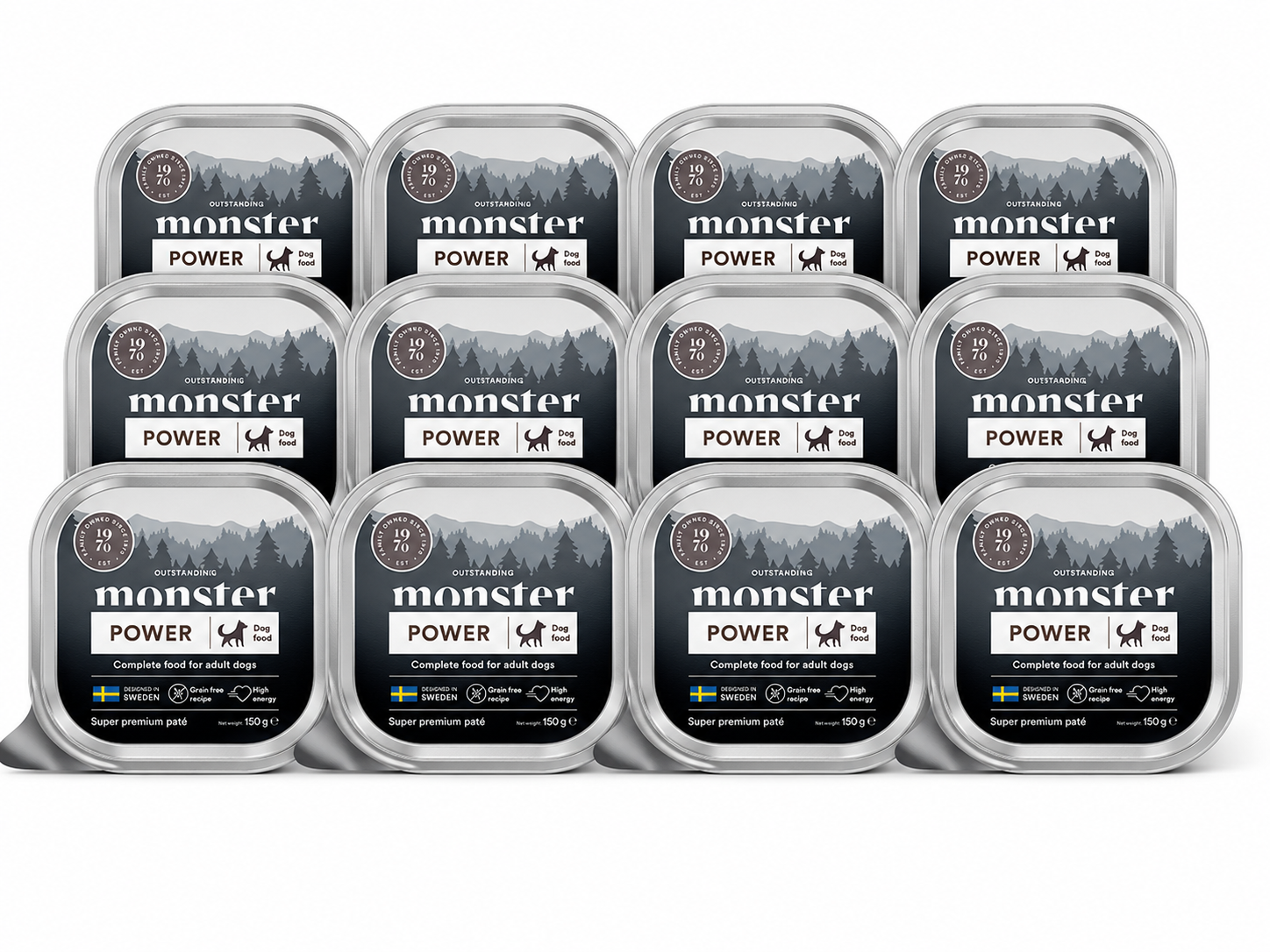 Monster Dog Adult Power Pate kana koiralle 12 x 150 g