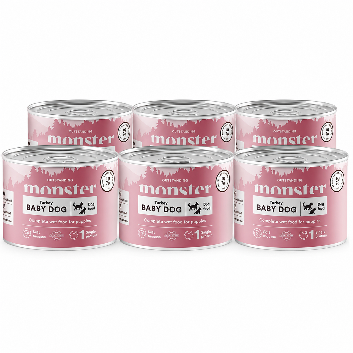 Monster Dog Baby Mousse 6 x 190 g