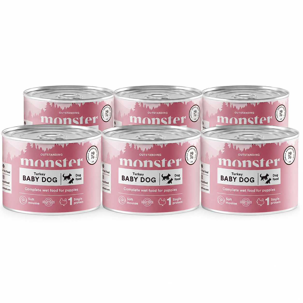 Monster Dog Baby Mousse 6 x 190 g