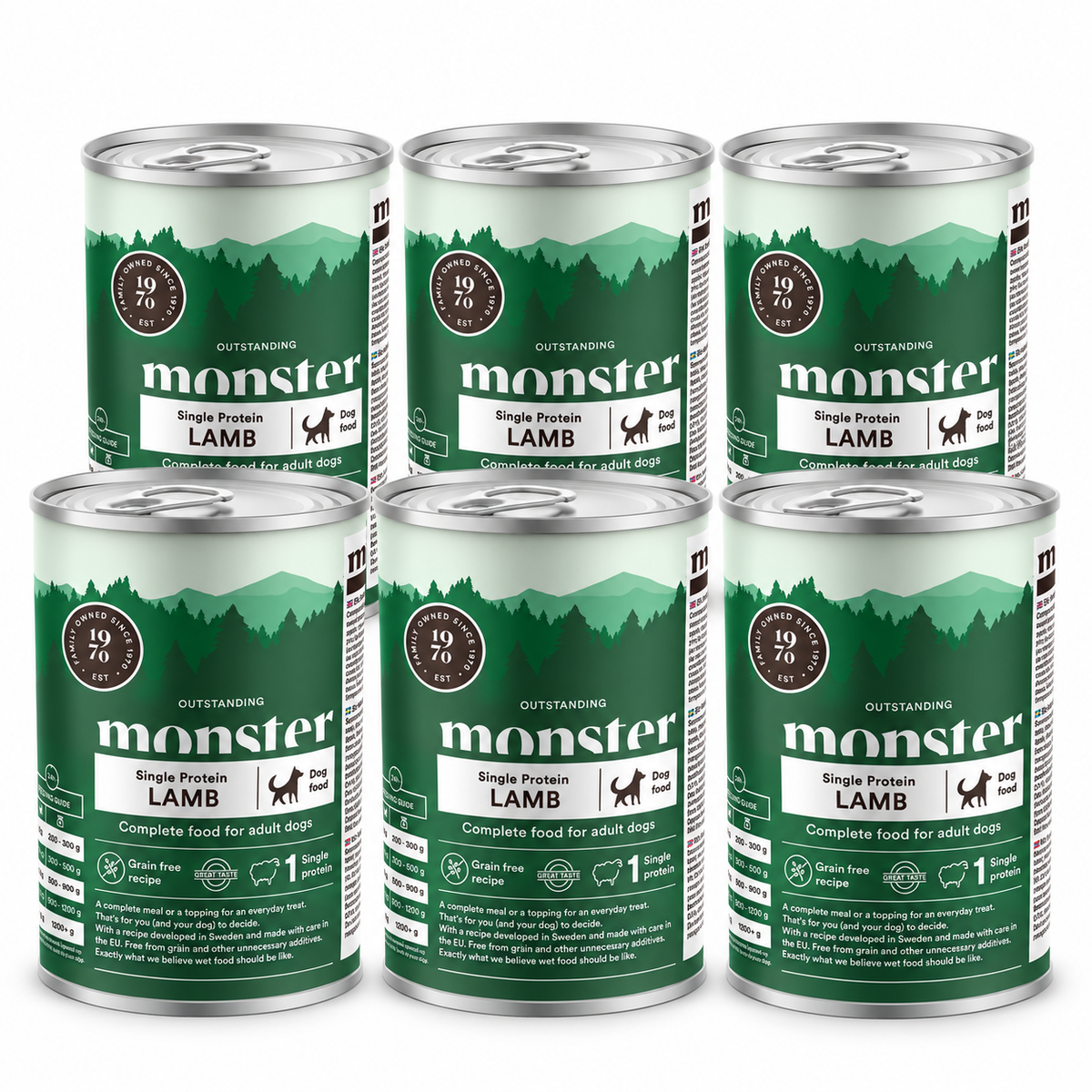 Monster Dog Adult Single Protein Lamb koiralle 6 x 400 g