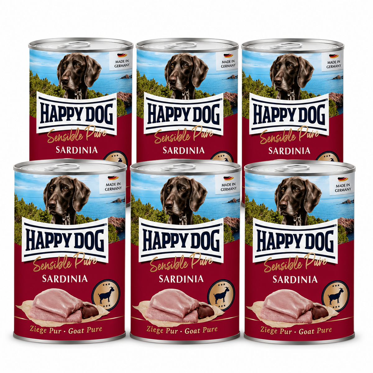 Happy Dog Pur Sardinia – Vuohi 6 x 400 g