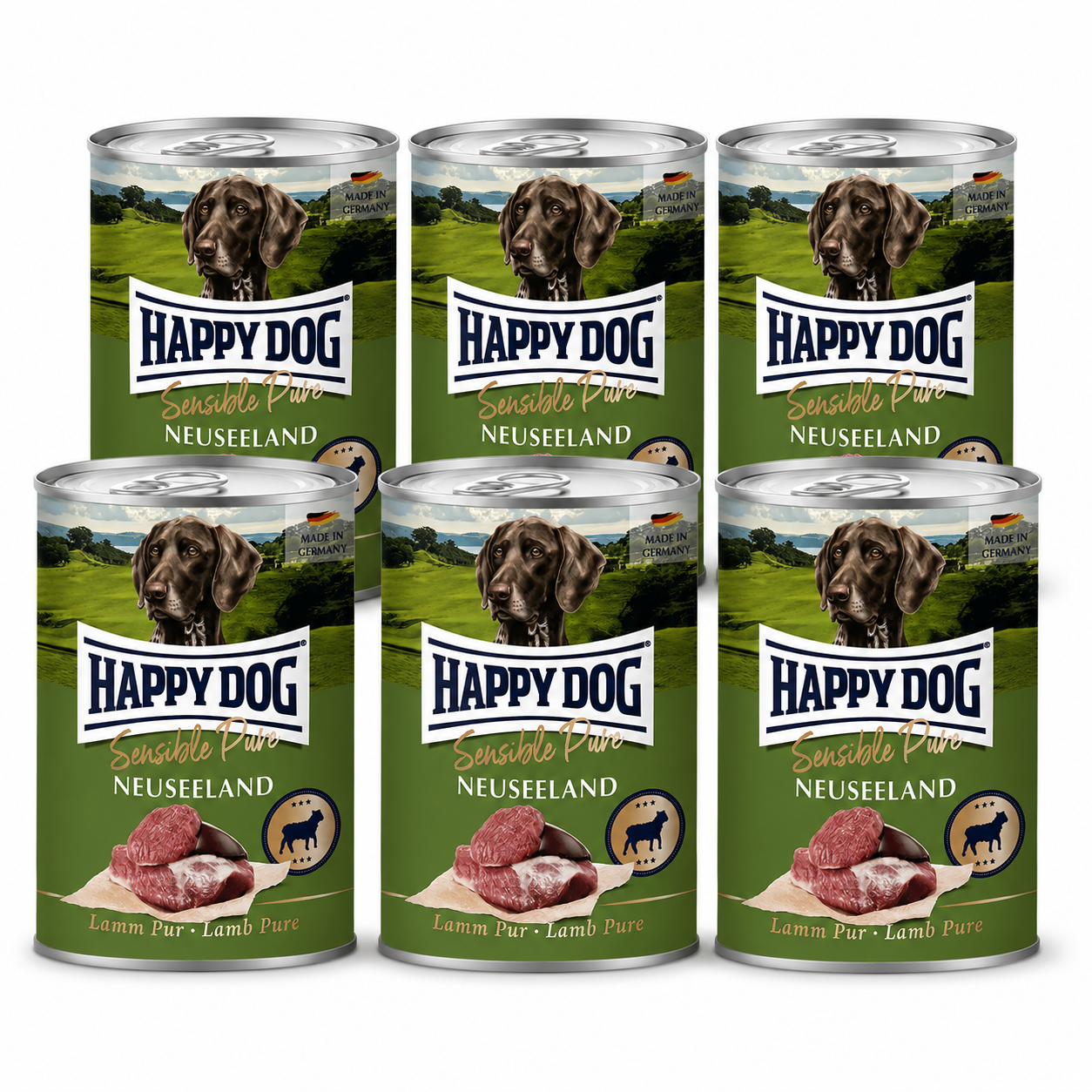 Happy Dog Pur Neuseeland – Lammas 6 x 400 g