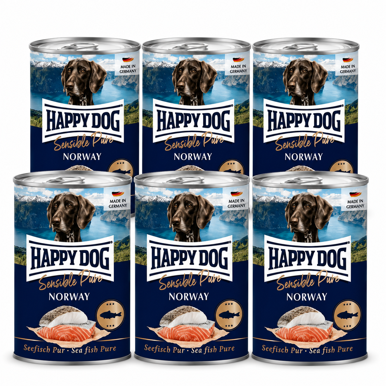 Happy Dog Pur Norway – Merikala 6 x 400 g