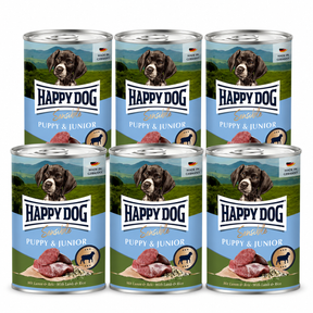 Happy Dog Sensible Puppy & Junior – Lammas, riisi 6 x 400 g
