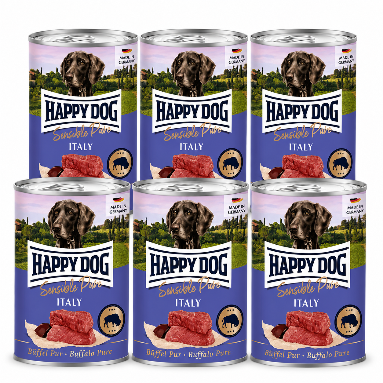 Happy Dog Pur Italy – Puhveli 6 x 400 g