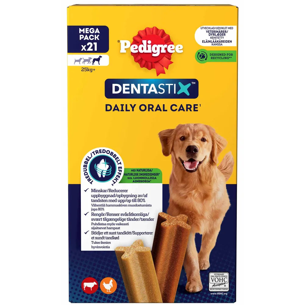 Pedigree Dentastix L yli 25 kg koiralle 21 kpl