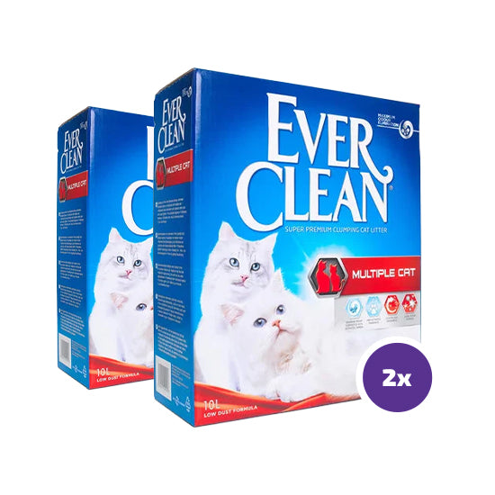 Ever Clean Multiple Cat kissanhiekka 2 x 10 L TUPLAPAKKAUS