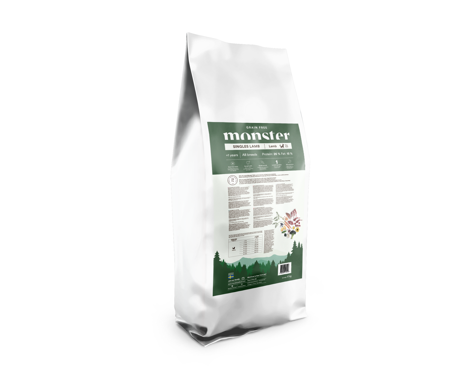 Monster Dog Grain Free Singles Lamb koiralle