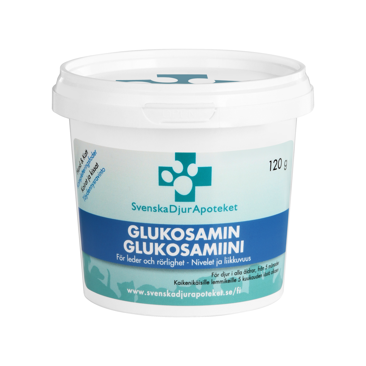 Svenska DjurApoteket Glukosamin koiralle ja kissalle 120 g