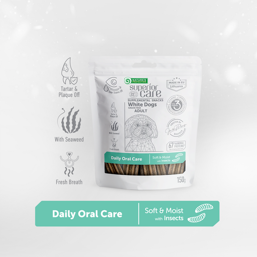 Nature's Protection Superior Care White Dogs Oral Care Hyönteinen 150g