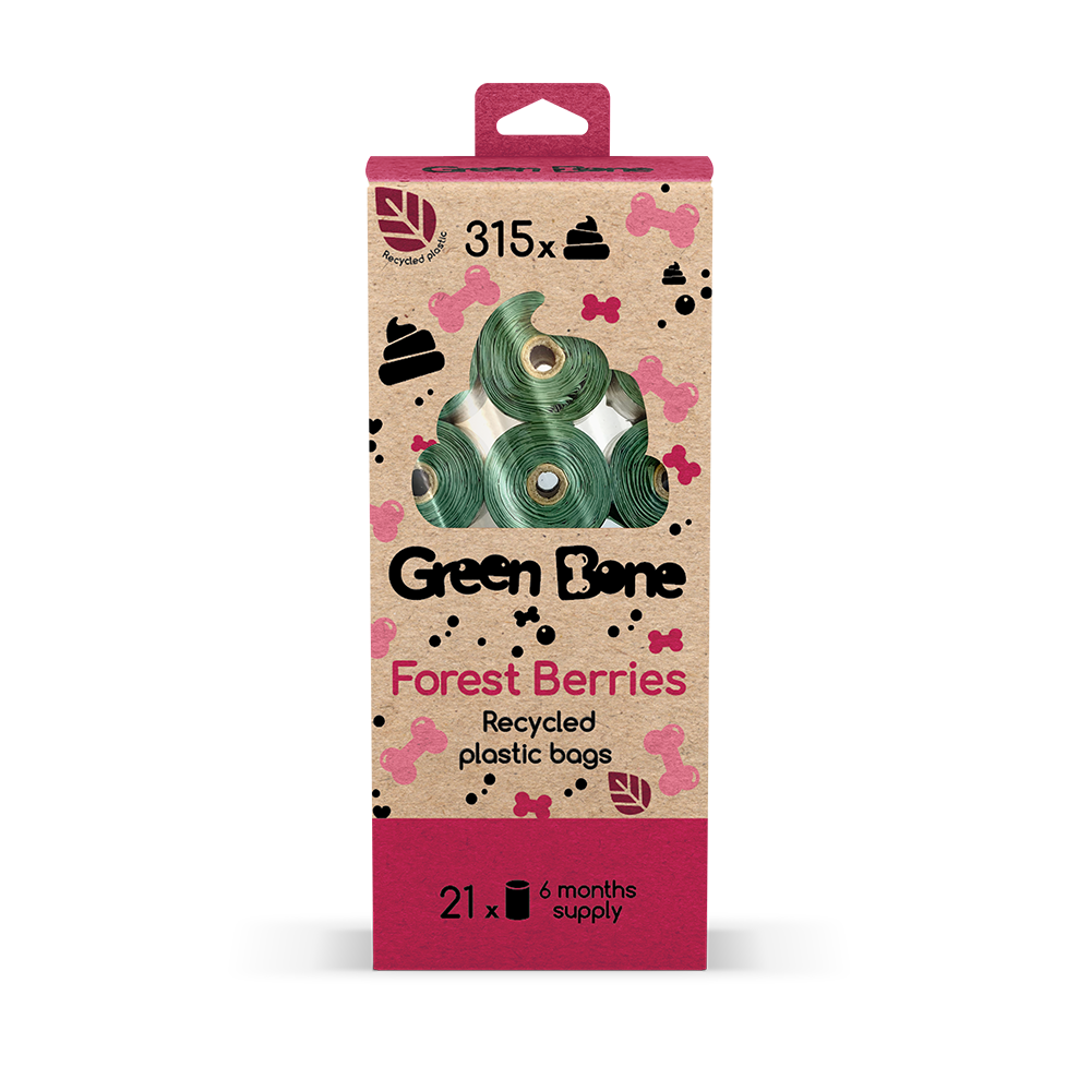 Green Bone Forest Berries kakkapussi 21 x 15 kpl SÄÄSTÖPAKKAUS