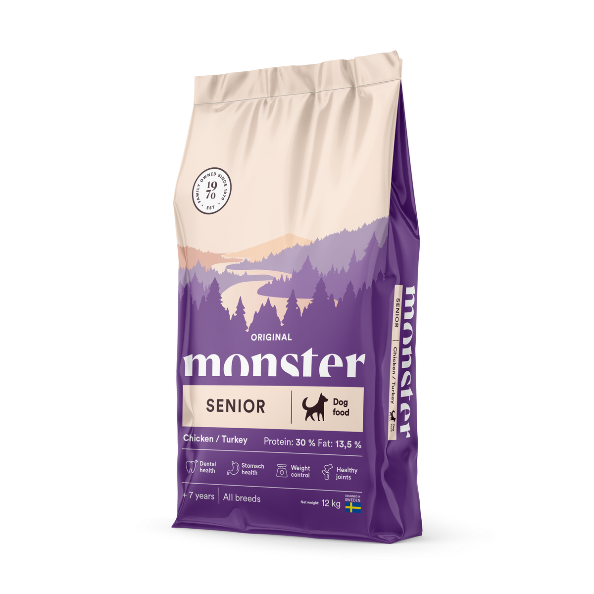 Monster Dog Original Senior Chicken-Turkey koiralle