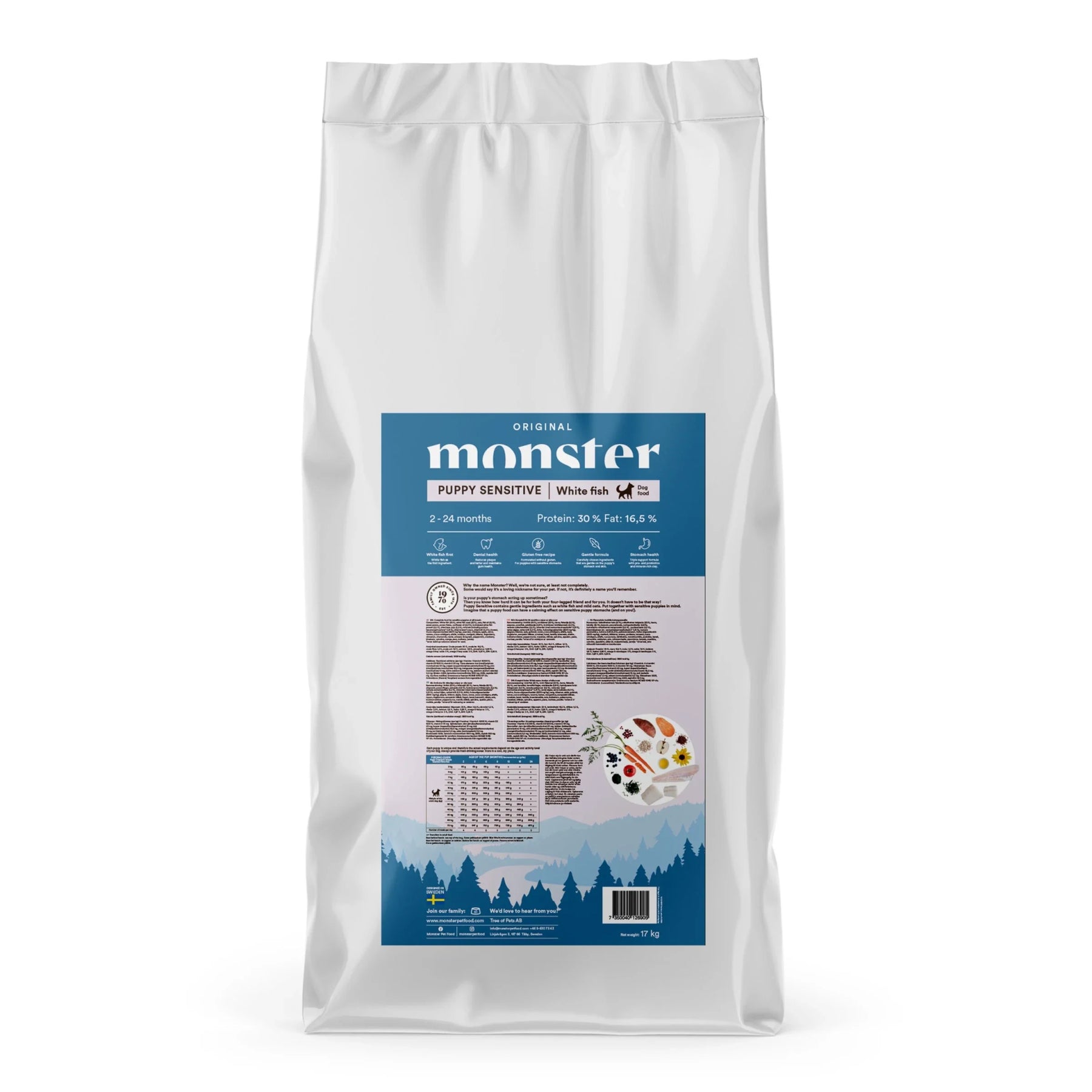 Monster Dog Original Puppy Sensitive White Fish koiralle