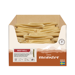 Monster Rawhide Beef Small Roll 100 kpl SÄÄSTÖPAKKAUS
