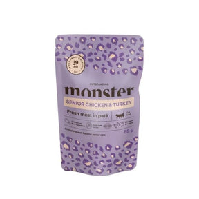 Monster Cat Pouches Senior Chicken-Turkey kissalle 85 g MAISTELUPAKKAUS