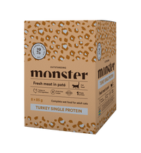 Monster Cat Pouches Adult Turkey kissalle 8 x 85 g