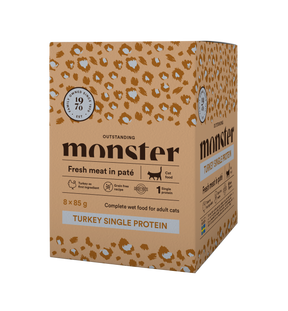 Monster Cat Pouches Adult Turkey kissalle 8 x 85 g