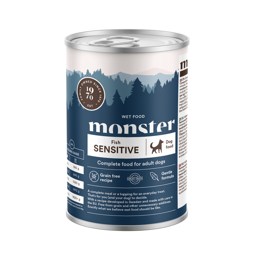 Monster Dog Adult Sensitive Fish koiralle 6 x 400 g