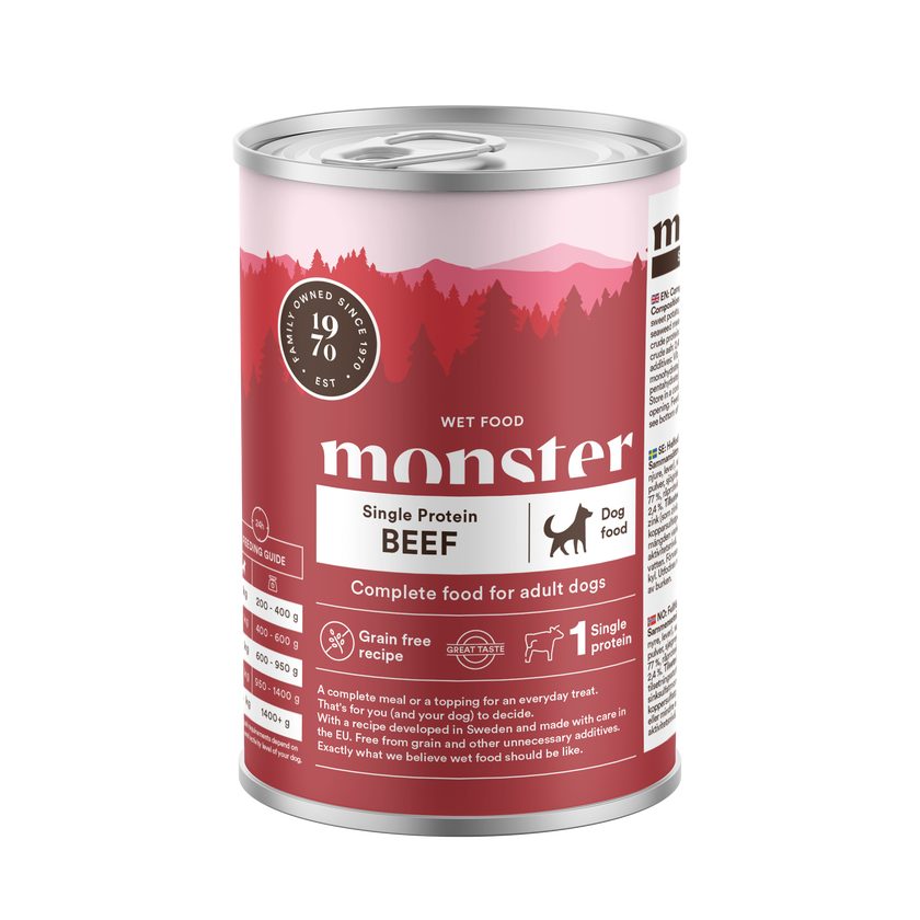 Monster Dog Adult Single Protein Beef koiralle 400 g MAISTELUPAKKAUS