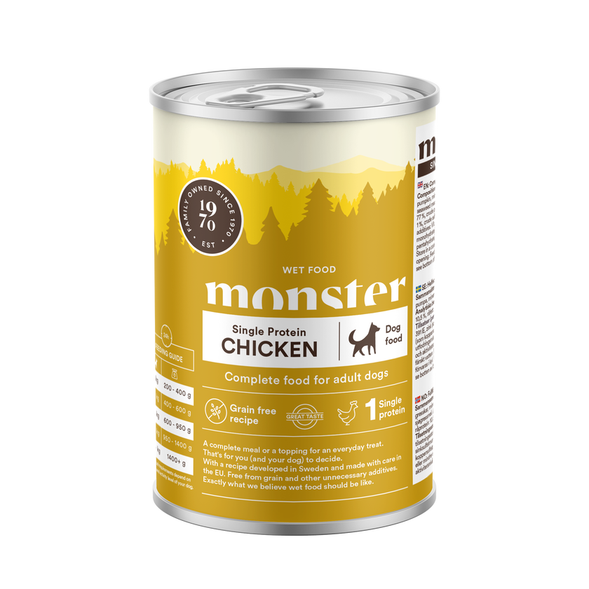 Monster Dog Adult Single Protein Chicken koiralle 400 g MAISTELUPAKKAUS