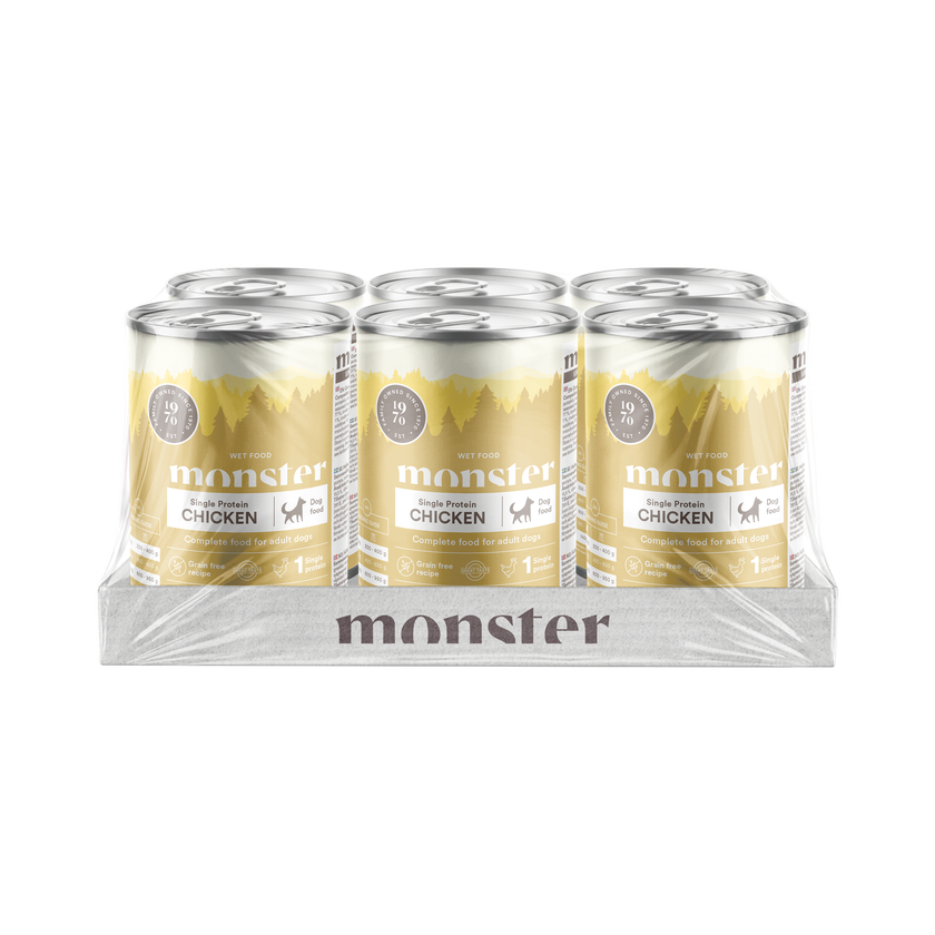 Monster Dog Adult Single Protein Chicken koiralle 6 x 400 g