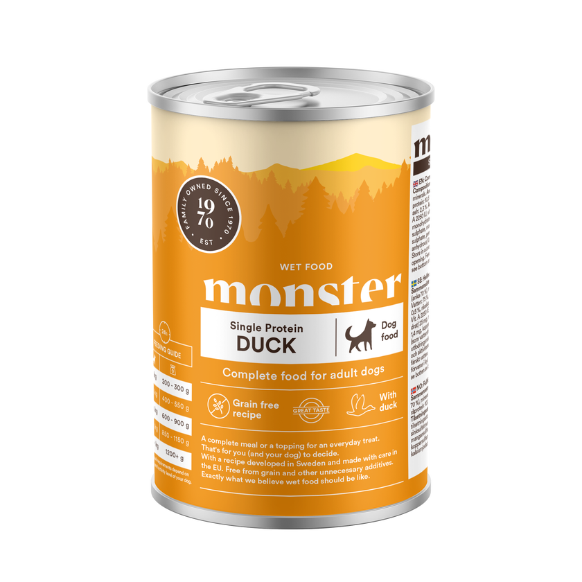 Monster Dog Adult Single Protein Duck koiralle 400 g MAISTELUPAKKAUS