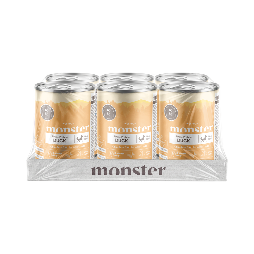 Monster Dog Adult Single Protein Duck koiralle 6 x 400 g