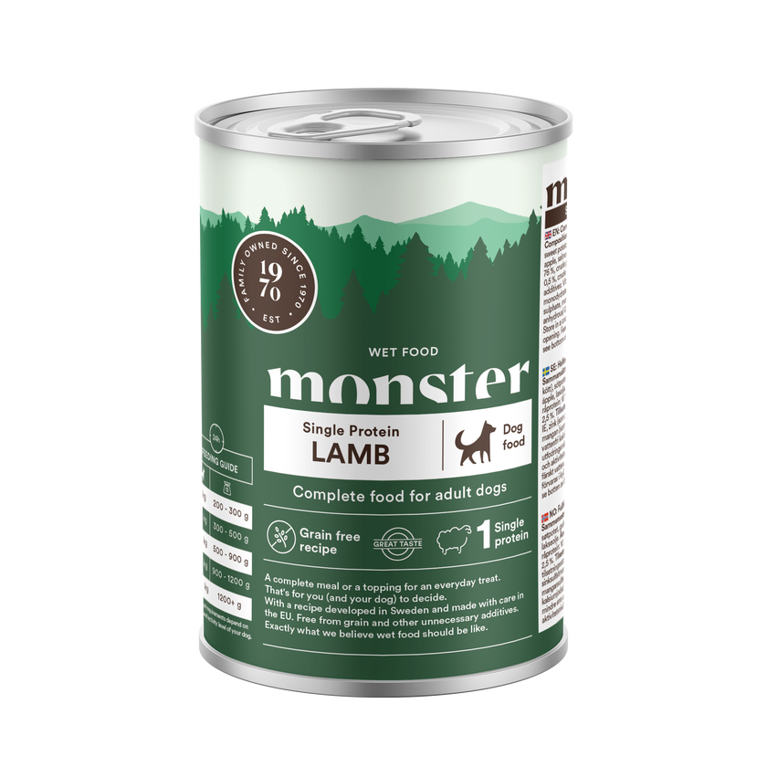 Monster Dog Adult Single Protein Lamb koiralle 400 g MAISTELUPAKKAUS
